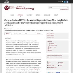 Cocaine-Induced LTP in the Ventral Tegmental Area: New Insights Into Mechanism and Time Course Illuminate the Cellular Substrates of Addiction