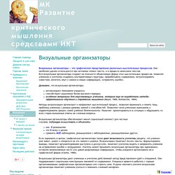 Визуальные организаторы - МК Развитие критического мышления средствами ИКТ