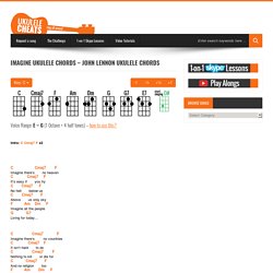 Imagine Ukulele Chords - John Lennon Ukulele Chords - Ukulele Cheats