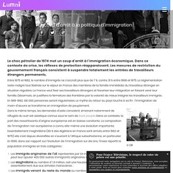 Le coup d'arrêt à la politique d'immigration - Géographie