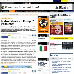 Le droit d'asile en Europe ? Un mirage