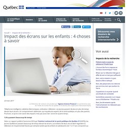 Impact des écrans sur les enfants : 4 choses à savoir