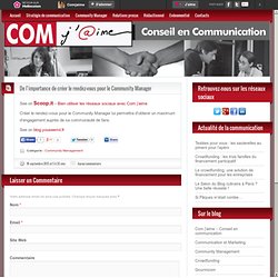 De l’importance de créer le rendez-vous pour le Community Manager