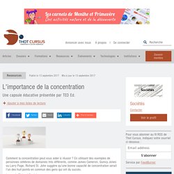L'importance de la concentration