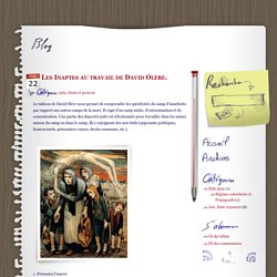 Les Inaptes au travail de David Olère. - HdA à Blaise Pascal