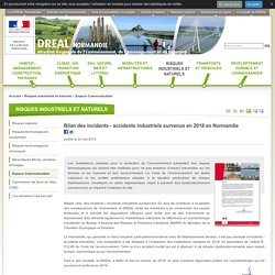 Bilan des incidents - accidents industriels survenus en 2018 en Normandie