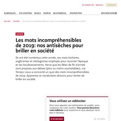 Quizz des mots incompréhensibles 2019