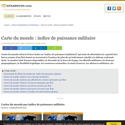 Carte du monde : indice de puissance militaire