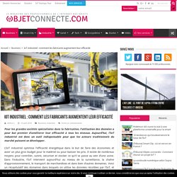 IoT industriel : les fabricants augmentent leur efficacité