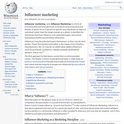 Influencer marketing