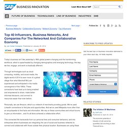 Top 40 Influencers For The Networked and Collaborative Economy