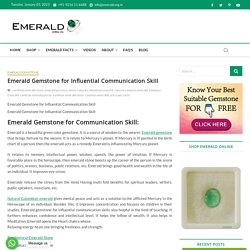 Emerald Gemstone for Influential Communication Skill