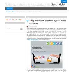 Viktig information om erektil dysfunktionsbehandling