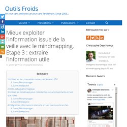 Mieux exploiter l'information issue de la veille avec le mindmapping. Etape 3 : extraire l'information utile