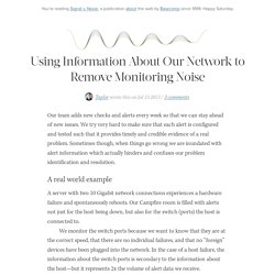 Using Information About Our Network to Remove Monitoring Noise by Taylor of 37signals