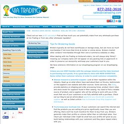 Information for Wholesale Brokers