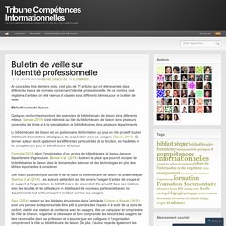 Bulletin de veille sur l’identité professionnelle