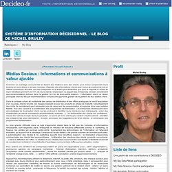 Médias Sociaux : Informations et communications à valeur ajoutée