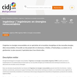 Ingénieur / Ingénieure en énergies renouvelables