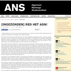 ANS: [INGEZONDEN] Red het ASN!