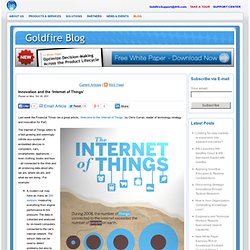 Innovation and the ‘Internet of Things’