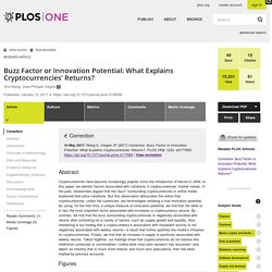 Buzz Factor or Innovation Potential: What Explains Cryptocurrencies’ Returns?