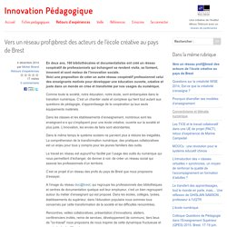Vers un réseau prof@brest des acteurs de l’école créative au pays de Brest