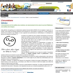 L'innumérisme — Promotion des sciences