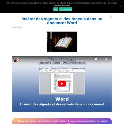 Insérer des signets et des renvois dans un document Word