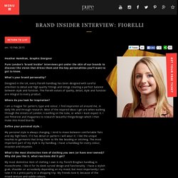 Pure London 2016 - Brand Insider Interview: FIORELLI