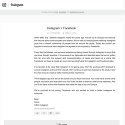 Instagram + Facebook