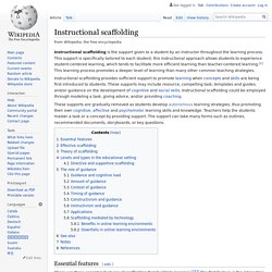Instructional scaffolding