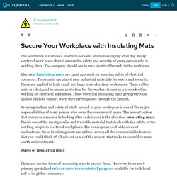 Secure Your Workplace with Insulating Mats