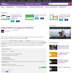 Integra Twitter a tu página de Facebook