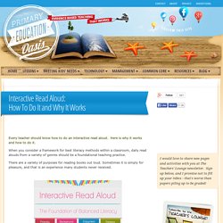 Interactive Read Aloud: How To Do It and Why It Works