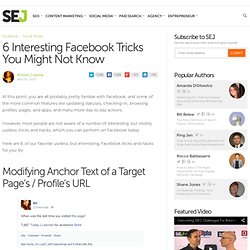 6 Interesting Facebook Tricks You Might Not Know