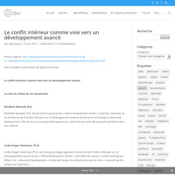 Le conflit intérieur comme voie vers un développement avancé