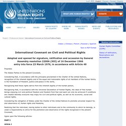 International Covenant on Civil and Political Rights