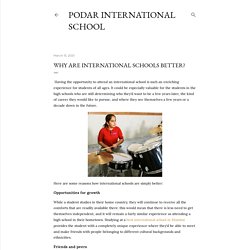 Why are International Schools Better?
