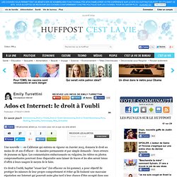 Ados et Internet: le droit à l'oubli