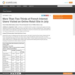 More Than Two Thirds of French Internet Users Visited an Online Retail Site in July