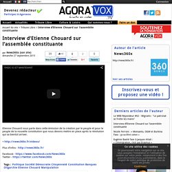 Interview d’Etienne Chouard sur l’assemblée constituante