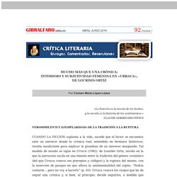 Intimismo y subjetividad en "Urraca", de Lourdes Ortiz