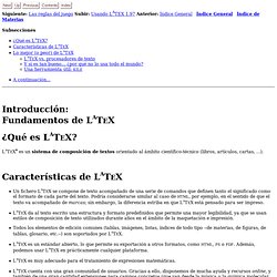 Introducción: Fundamentos de LATEX