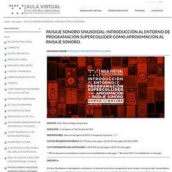 AV-TM: PAISAJE SONORO SINUSOIDAL: INTRODUCCIÓN AL ENTORNO DE PROGRAMACIÓN SUPERCOLLIDER COMO APROXIMACIÓN AL PAISAJE SONORO.