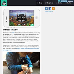 Introducing DIY We started building DIY a few...
