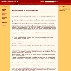 An Introduction to Banishing Rituals
