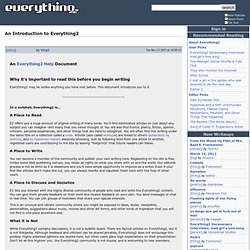 An Introduction to Everything2