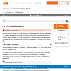 Introduction à la sécurité - Les réseaux de zéro