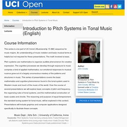 Introduction to Pitch Systems in Tonal Music